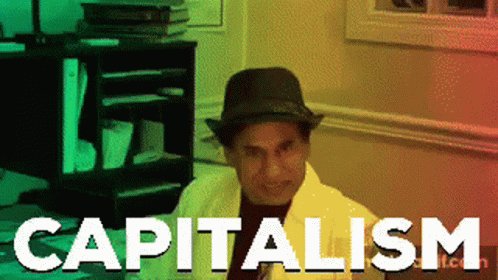 Capitalism Hands Up GIF