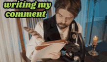 Writing My Comment GIF