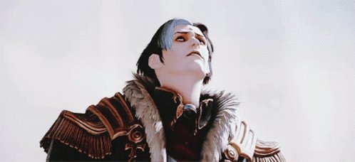 Emet-Selch looking up at the sky.