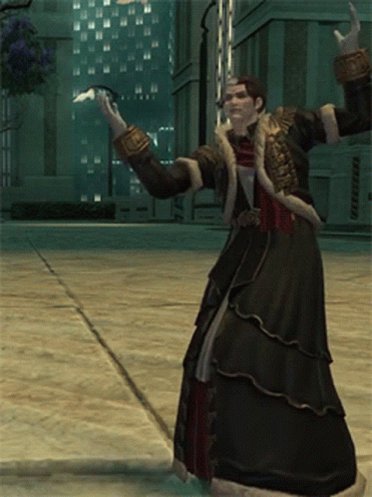 Emet-Selch dancing his way out of frame.