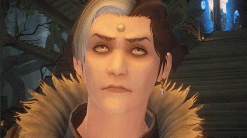 Emet-Selch Smiling at the Camera.