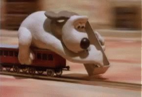 Wallace And Gromit Train GIF