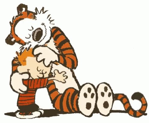 Calvin And Hobbes Hug Time GIF
