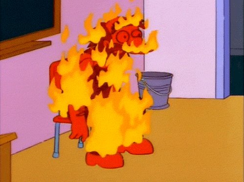 this is fine on fire GIF