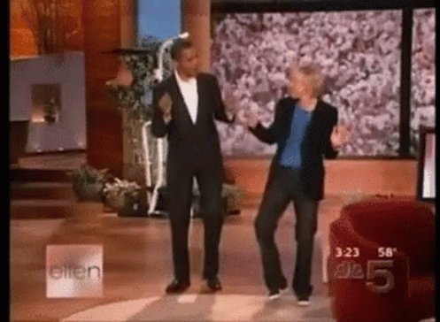Ellen And Obama Dance GIF