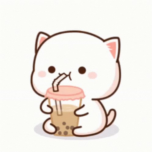 Cat Bubble Tea GIF