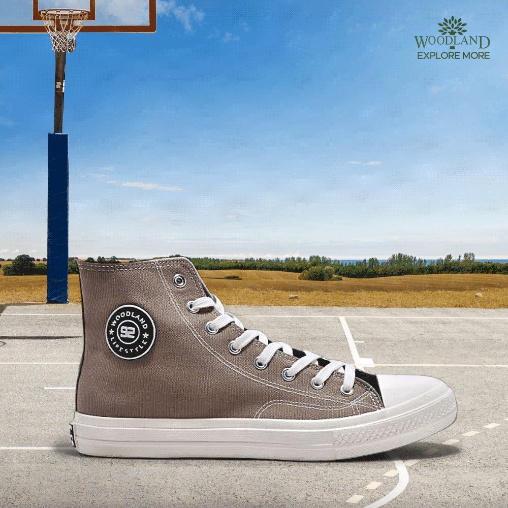 High ankle top canvas sneakers