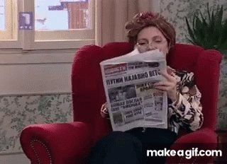 Newspaper Reading GIF