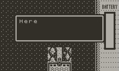 A player explores a RPG-like map with a "battery" 