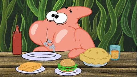 spongebob squarepants eating GIF