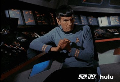 leonard nimoy rubbing hands...