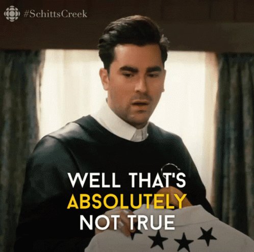 Dan Levy in Schitt's Creek saying "Well that's absolute