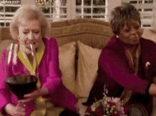 Betty White Wine GIF