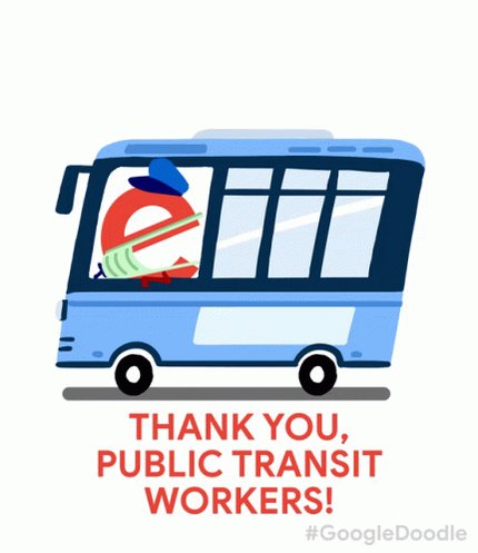 Thank You Public Transit Workers Essential Employee GIF