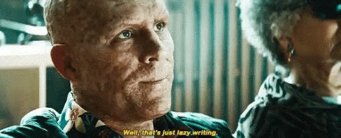 Lazy Writing Deadpool GIF