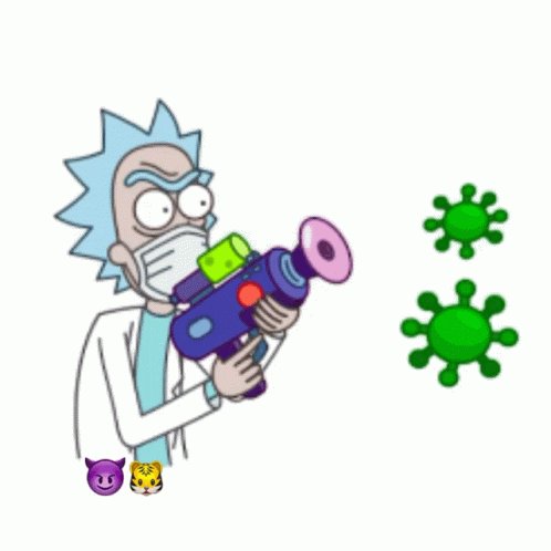 Rick And Morty Fight Coronavirus GIF