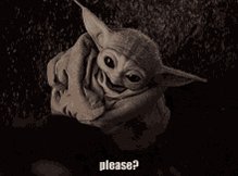 Please Baby Yoda GIF