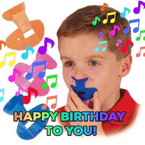 Happy Birthday Nose Flute GIF