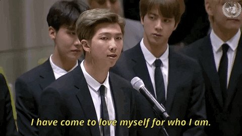 i have come to love myself for who i am bangtan boys GIF by 