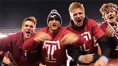 Football Fans GIF by Temple...