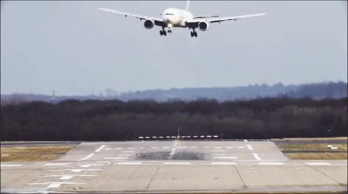 Plane Landing GIF