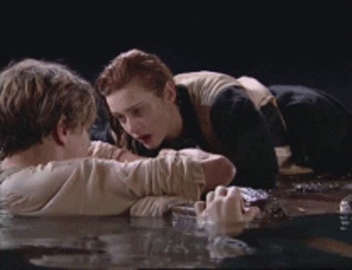 Rose Titantic Jack Water GIF