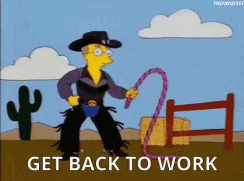 Get To Work Simpsons GIF