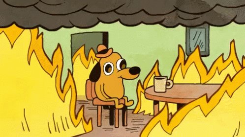 This Is Fine Fire GIF