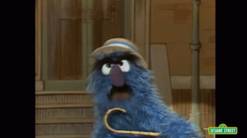 Sesame Street Fuzzy And Blue GIF