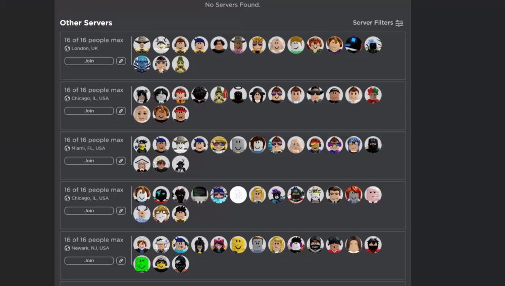 The new RoPro extension update adds server filters, you can reverse the  order of the server list and more with one click! : r/roblox