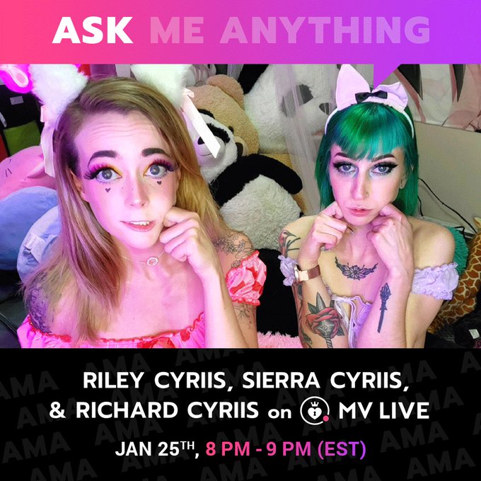 The insanely cute @RileyCyriis is hosting an AMA on January 25th at 8 PM EST, where she will be joined