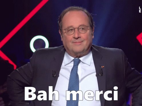 François Hollande Bah Merci GIF