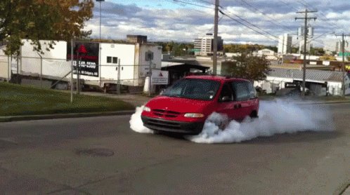 Smoking Van - Car GIF