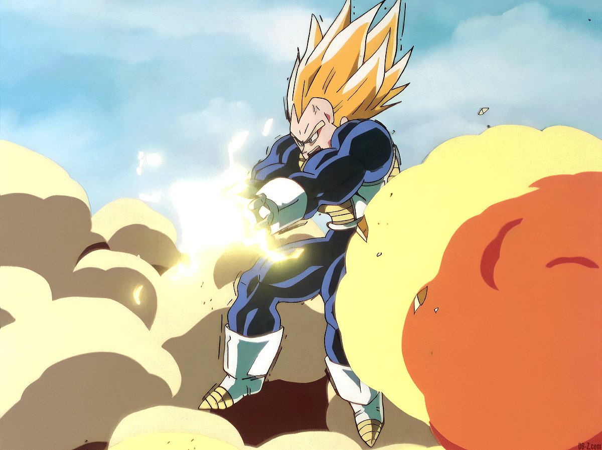 Vegeta's final flash animated gif