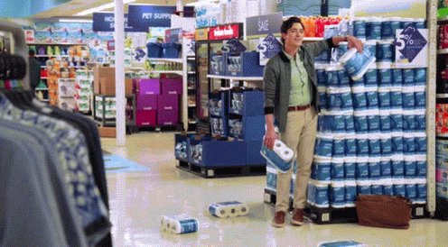 Superstore Packets Of Toilet Rolls GIF