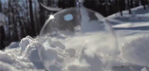 Bubble Freezing GIF