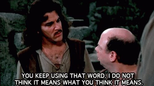 Princess Bride You Keep Using That Word GIF