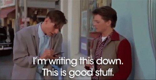 Back To The Future Taking Notes GIF