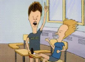 Beavis And Butthead Headbangin - Metal GIF