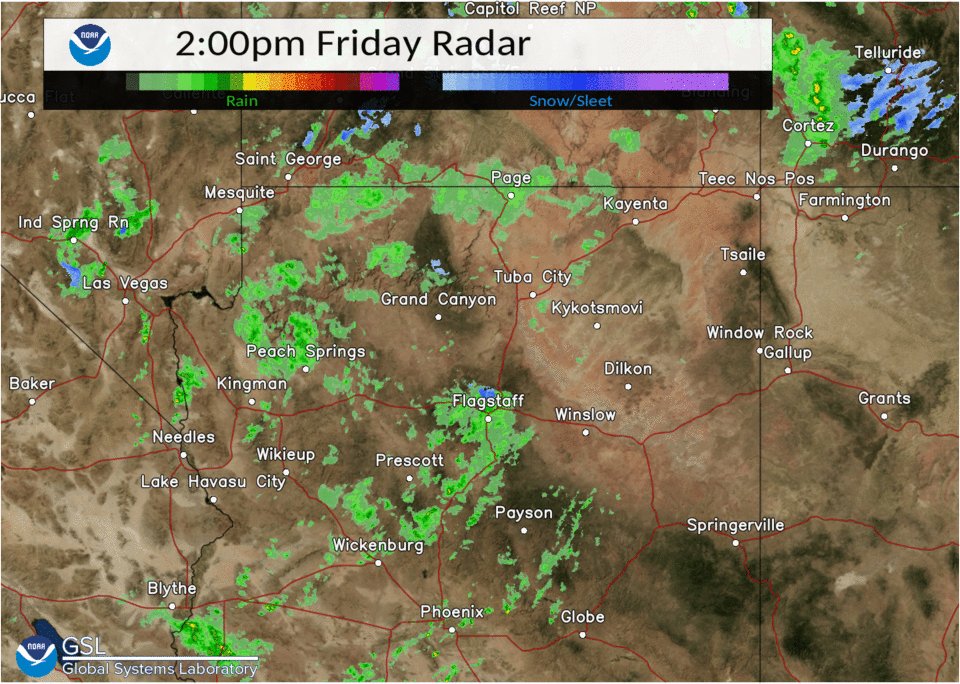 NWS Flagstaff on Twitter "This radar loop is showing heavier snow