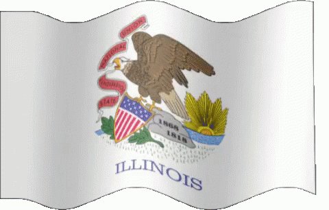 Illinois Flag Waving GIF