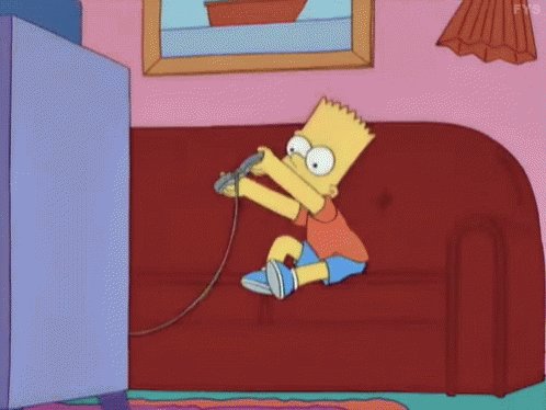 Bart Simpson Video Games GIF