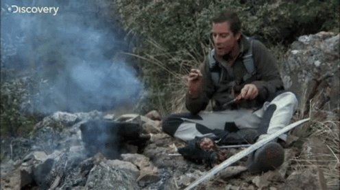 Bear Grylls Camp GIF