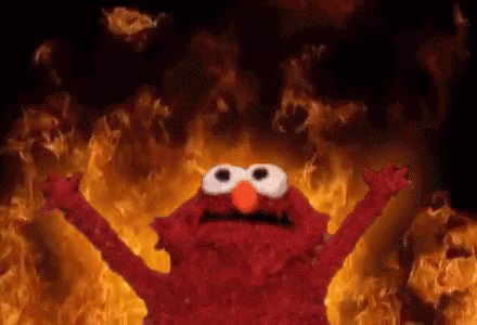 Burn Elmo GIF