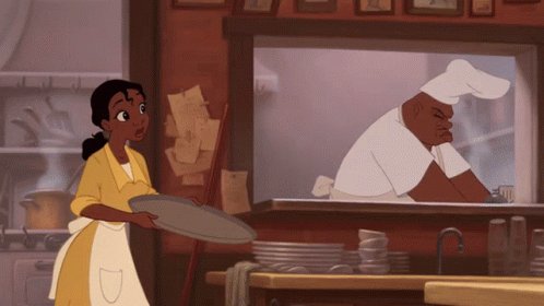 Waitress Princess Tiana GIF