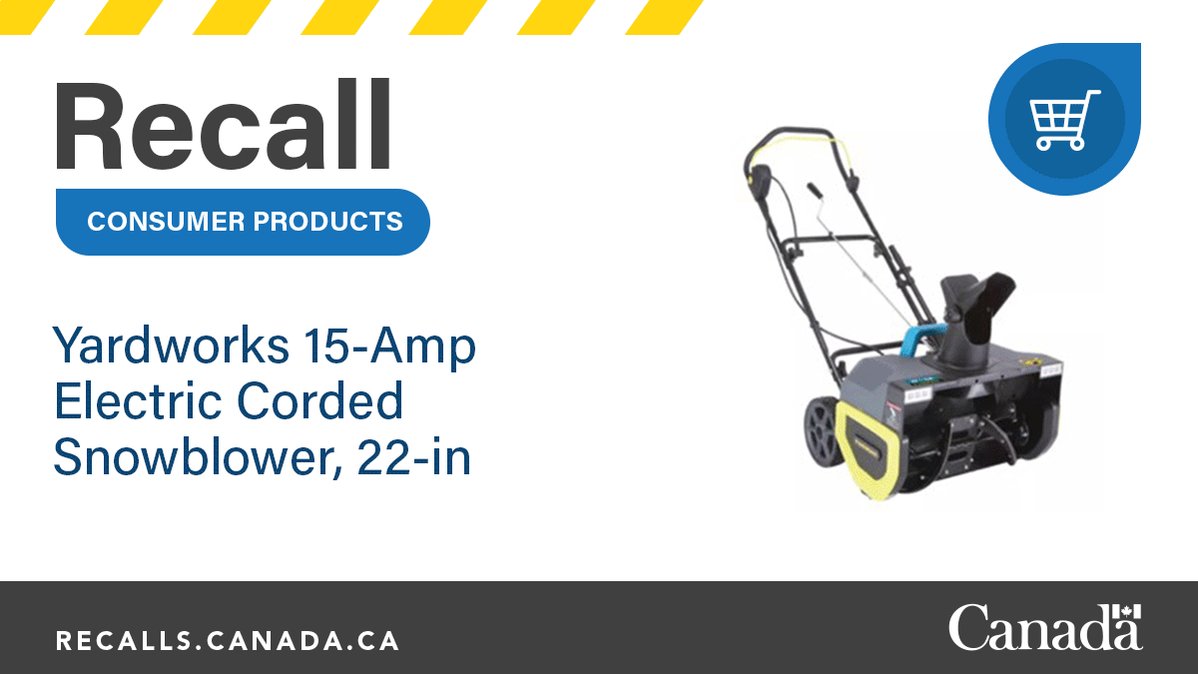 Health Canada and PHAC on Twitter "RECALL Do you have a Yardworks 15