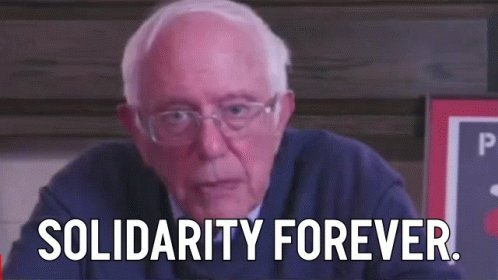 Bernie Sanders Solidarity GIF