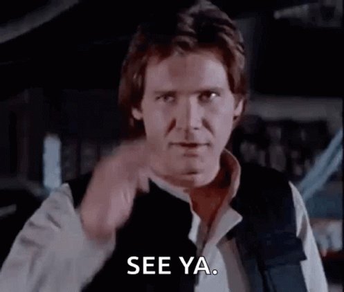 Han Solo salutes quickly. T...