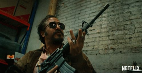 Kissing Rifle Joking GIF