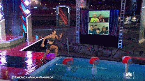 Running American Ninja Warrior GIF